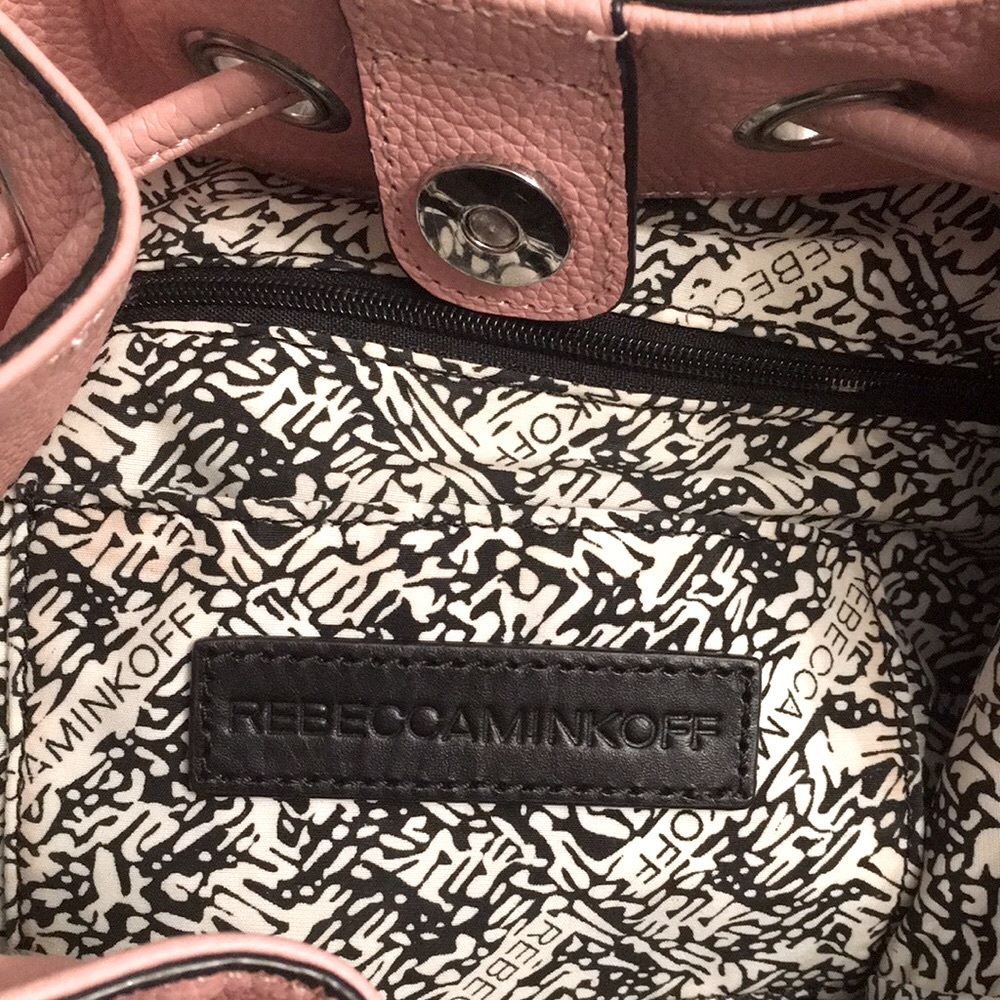 Like New! Rare 🎀 Rebecca Minkoff Pink Leather Full Size Lexie Tassel Bucket Bag! - Picture 10 of 15